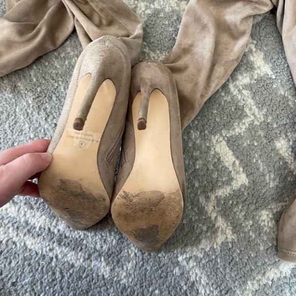 Taupe Suede Women's Boots - Picture 11 of 14